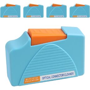 Duogalia Fiber Cleaner Box - FTTH Fiber Optic Cleaning Box for FC & SC & LC End Faces & Optical Connectors -Over 500 Times Anti Static Clean Swab, Blue (2 Pack)