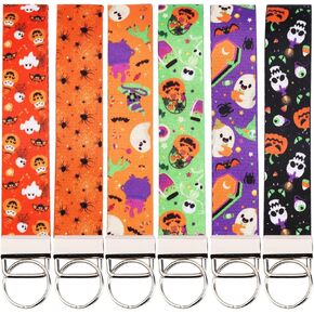 Funmemoir Halloween Keychain Lanyard Wristlet, Ghost Halloween Hand Wrist Strap, Halloween Birthday Baby Shower Decorations in Kuwait