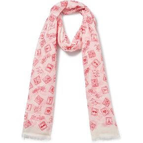 KARL LAGERFELD womens Wrap/Pareo Lightweight Postage Stamp Scarf