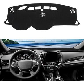 KUST Car Dashboard Cover for Chevy Chevrolet Colorado 2015-2022 Left Hand Driving Non-Slip Dashboard Mat Interior Accessories for Chevy Colorado Custom Fit Dash Mat Sunshade Windshield No Glare Black