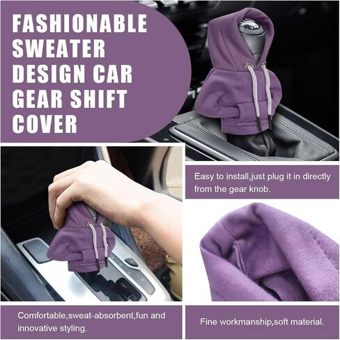 JOYCOURT Car Gear Shift Cover, Fashionable Hoodie Car Shift Knob, Winter Warm Gear Shift Knob Cover Sweater Shirt,Auto Interior Accessories Shift Knob,Universal Car Decor Accessories in Saudi Arabia