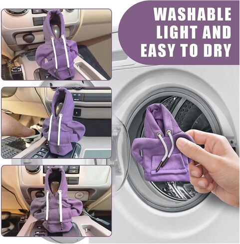 JOYCOURT Car Gear Shift Cover, Fashionable Hoodie Car Shift Knob, Winter Warm Gear Shift Knob Cover Sweater Shirt,Auto Interior Accessories Shift Knob,Universal Car Decor Accessories in Saudi Arabia