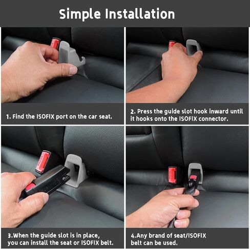 Interface Belt Latch Guide,Car Seat ISOFIX Interface Buckle Fixed Guide Groove Seat Belt Bracket Connector in Kuwait