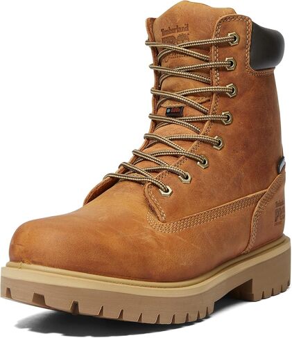 حذاء Timberland PRO الرجالي Direct Attach مقاس 8 بوصة ناعم عند أصابع القدم معزول مقاوم للماء، حذاء عمل صناعي مقاوم للماء، Wheat-2024 جديد، 7.5 in Saudi Arabia