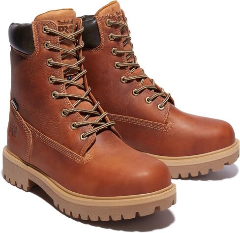 حذاء Timberland PRO الرجالي Direct Attach مقاس 8 بوصة ناعم عند أصابع القدم معزول مقاوم للماء، حذاء عمل صناعي مقاوم للماء، Wheat-2024 جديد، 7.5 in Saudi Arabia