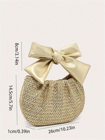 Verdusa Women's Ruched Hobo Handbag Cute Bow Clutch Purse Small Leather Top Handle Bags in Saudi Arabia