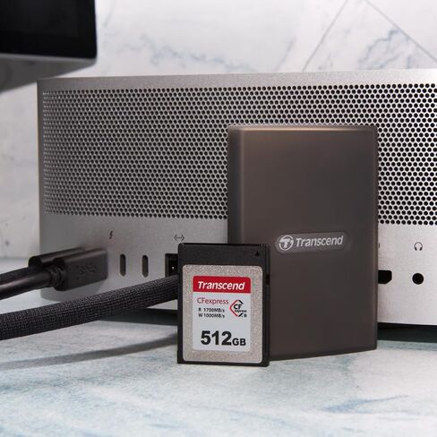 Transcend TS160GCFE860 160GB Professional CFexpress Type B CFE860 Cinema Quality Memory Card for 8K RAW Video and Photos with up to 1,750MB/sec transfers speeds in Kuwait