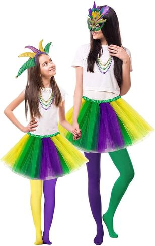Two Tone Pantyhose Creative Pantyhose Stockings Mardi Gras Tights Novelty Thigh High Stockings Carnival Party Supplies in Saudi Arabia
