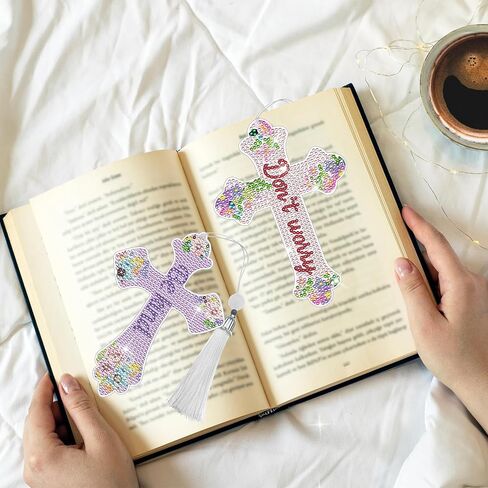 Christian Diamond Painting Bookmarks - 8 Pcs Bible Verse Triangle Diamond Art Corner Bookmarks Kits Inspirational Flower Religious DIY Bookmarks for Reading Lover Beginner Adults Crafts Kit Gift in Kuwait