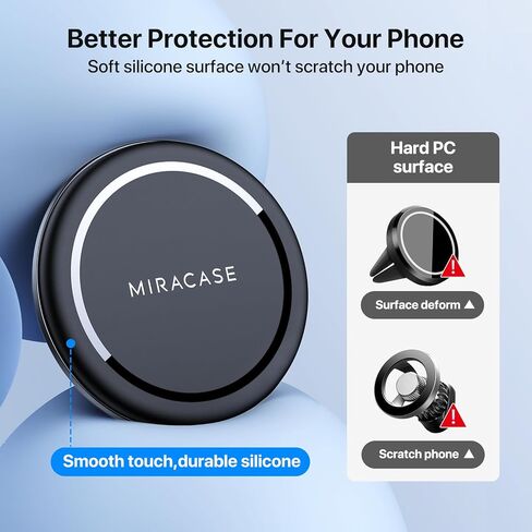 Miracase for MagSafe Car Mount, Strong Magnetic Phone Holder for Car Vent, 360° Rotation Hands Free Phone Holders for Your Car, Universal Air Vent Car Cell Phone Holder Mount for iPhone & All Phones in Saudi Arabia