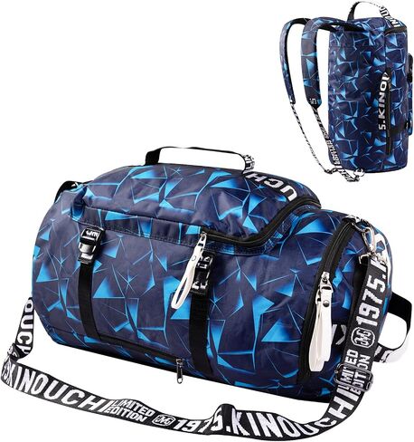 40L Gym Sport Bag Backpack Duffle Bag Weekender Bag Water-resistant Travel Sling Bag Casual Daypack for Men and Women in Saudi Arabia