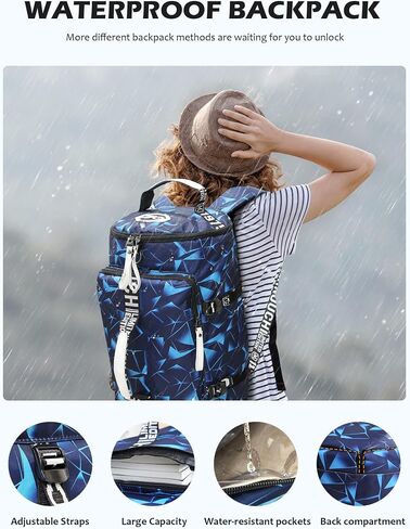 40L Gym Sport Bag Backpack Duffle Bag Weekender Bag Water-resistant Travel Sling Bag Casual Daypack for Men and Women in Saudi Arabia
