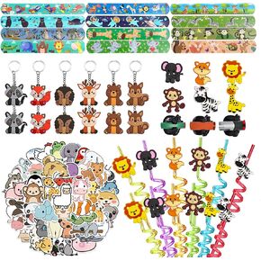 110PCS Monster Truck Party Favors Set,Monster Jam Birthday Decorations Including Truck Theme Slap Bracelets Keychains Gift Bags DIY Stickers Drinking Straws People Monster Truck Birthday Supplies