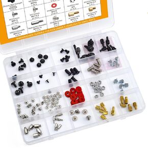 420PCS Computer Screws Standoffs Assortment Kit, Motherboard Screws for Universal Motherboard SSD Hard Drive PC Fan Power Supply Graphics PC Case, for DIY PC Installation & Repair