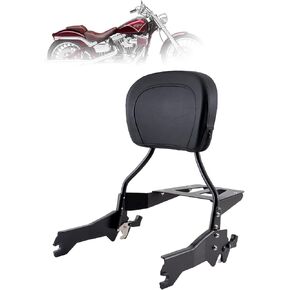 Holdfast Sissy Bar for Harley Davidson Breakout Fat Boy 114 FLFB FLFBS FXBR FXBRS Models 2018-2023 Passenger Backrest with lock with docking hardware (Chrome)