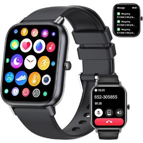 1.9'' Smart Watch Answer Make Call Smartwatch Fitness Tracker for Android Phones, 25 Sport Modes Smart Watch for iPhone Compatible with Heart Rate Monitor SpO2 Sleep Step Counter for Men Women Teens