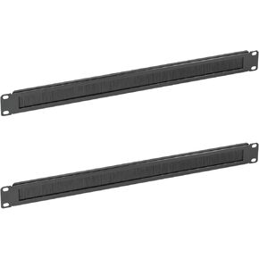 1U Brush Panel, Brush Strip Plate for Cable Entry&Management, Server Rack Cable Organizer with Tidy Brush for 19in Network Rack/Server Rack/Cabinet Enclosure