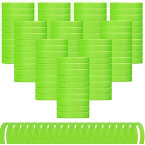 Liliful 100 Pcs Halloween Glow in The Dark Bracelets Halloween Neon Party Supplies Luminous Silicone Wristbands Running Sports Light Wrist Bands for Halloween Wedding Party Night Favors(Purple)