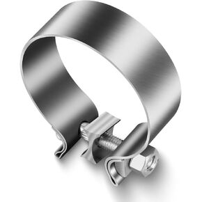 2 1/2" 2.5inch Band Exhaust Clamp for Pipes Exhaust Tips, Mufflers Exhaust Narrow Lap Butt Clamps Heavy Duty Clamp 304 Stainless Steel 1pcs