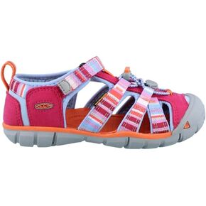 KEEN Seacamp 2 CNX Closed Toe Sandals, Papaya Punch/Marina, 4 US Unisex Big Kid