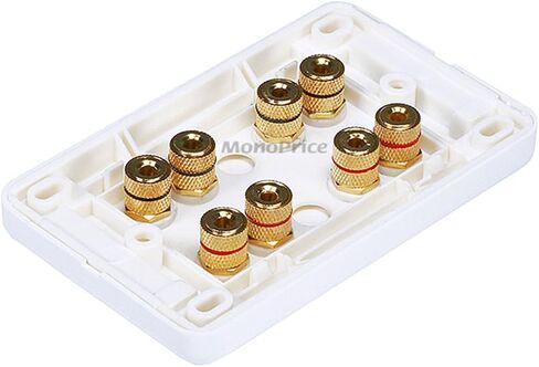 Monoprice 103639 Banana Binding Post Wall Plate for 1 Speaker in Saudi Arabia