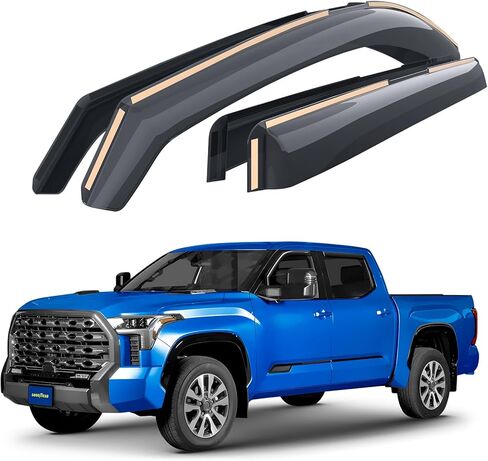 Goodyear Shatterproof in-Channel Window Deflectors for Trucks Chevrolet (Chevy) Colorado/GMC Canyon 2015-2022 Crew Cab, Rain Guards, Window Visors, Vent Deflector,Truck Accessories,4pcs.-GY003429LP in Saudi Arabia