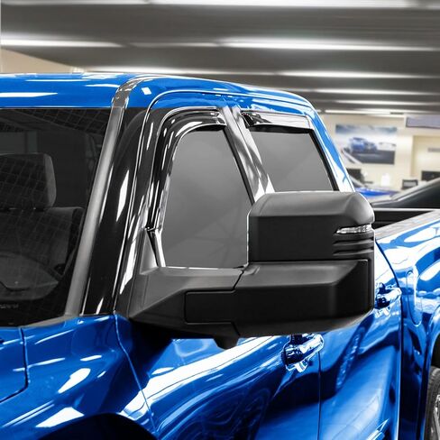Goodyear Shatterproof in-Channel Window Deflectors for Trucks Chevrolet (Chevy) Colorado/GMC Canyon 2015-2022 Crew Cab, Rain Guards, Window Visors, Vent Deflector,Truck Accessories,4pcs.-GY003429LP in Saudi Arabia