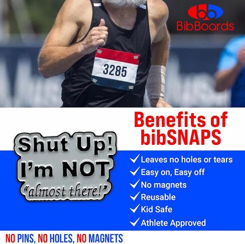 مشابك حدث المينا المعدنية من bibSNAPS - مشبك وقفل، حامل مريلة سباق غير مغناطيسي للعدائين وراكبي الدراجات، مشابك سباق قفل أمان للماراثون أو الترياتلون، حامل أرقام - 4 عبوات (دراجة) in Saudi Arabia