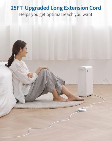 NTONPOWER شريط طاقة أسود بطول 25 قدمًا مع 4 منافذ، ومنفذين USB، وسلك تمديد لسطح المكتب، وحماية من التحميل الزائد، وغطاء ABS + PC مقاوم للحريق in Kuwait