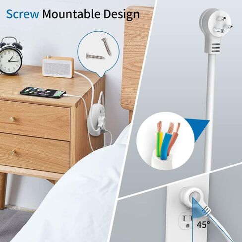 NTONPOWER شريط طاقة أسود بطول 25 قدمًا مع 4 منافذ، ومنفذين USB، وسلك تمديد لسطح المكتب، وحماية من التحميل الزائد، وغطاء ABS + PC مقاوم للحريق in Kuwait