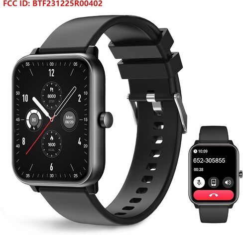 Smart Watch for iOS Android(Answer/Make Call) - 1.9" Full Touch Screen Smart Watches for Men Women, Activity Fitness Tracker, Multi Sport Modes Smartwatch with Heart Rate Sleep Monitor, AI Voice in Saudi Arabia