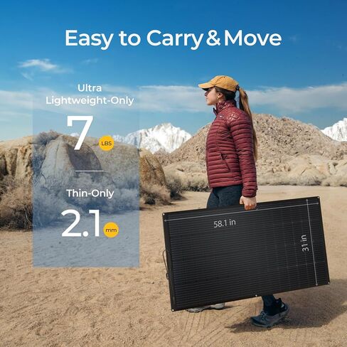 BougeRV Arch 200 Watts Fiberglass Flexible Solar Panel, Portable Bendable 12 Volts 10BB Mono Cell for RV Camping Home Boat Marine Curve Surface Black in Saudi Arabia