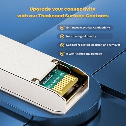 Uscf 10GBase-T SFP+ Transceiver, 10G SFP+ to RJ45 Copper Module, CAT.6a/7, up to 30 Meters, for Cisco SFP-10G-T-S, Ubiquiti uacc-cm-rj45-mg, D-Link, Supermicro, Netgear, MikroTik S+RJ10 and More in Saudi Arabia