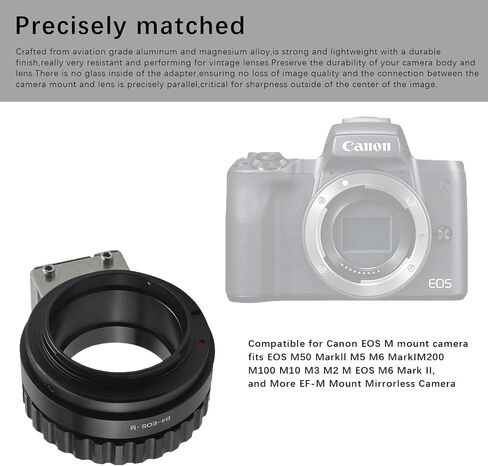 B4-EF M Lens Adapter Compatible with B4 2/3" Broadcast Grade Mount Lens & for EOS-M (EF-M Mount) Camera EF M M2 M3 M5 M6 M10 M50 M100.with Tripod Mount in Saudi Arabia