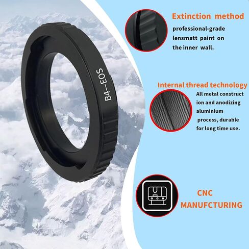B4-EF M Lens Adapter Compatible with B4 2/3" Broadcast Grade Mount Lens & for EOS-M (EF-M Mount) Camera EF M M2 M3 M5 M6 M10 M50 M100.with Tripod Mount in Kuwait