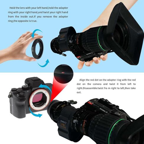 B4-EF M Lens Adapter Compatible with B4 2/3" Broadcast Grade Mount Lens & for EOS-M (EF-M Mount) Camera EF M M2 M3 M5 M6 M10 M50 M100.with Tripod Mount in Kuwait