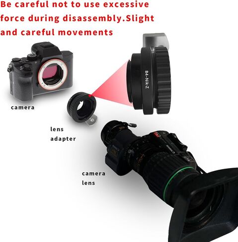 B4-NIK/Z Lens Adapter Compatible with B4 2/3" Broadcast Grade Mount Lens & for Nik/Z Mount Camera Z5 Z6 Z7 Camera.with Tripod Mount in Saudi Arabia