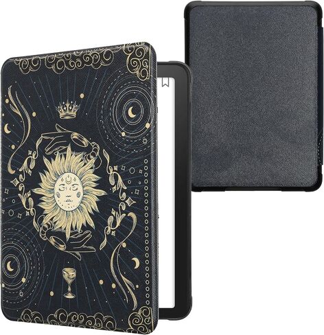 حافظة kwmobile متوافقة مع Amazon Kindle Paperwhite 11. حافظة الجيل 2021 - غطاء القارئ الإلكتروني - زهور عتيقة برتقالي/أحمر/أبيض in Kuwait