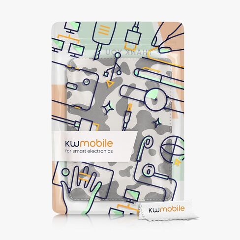 kwmobile Case Compatible with Amazon Kindle Paperwhite 11. Generation 2021 Case - eReader Cover - Vintage Flowers Orange/Red/White in Saudi Arabia