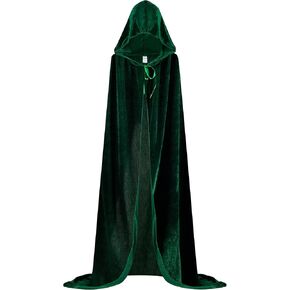 Spooktacular Creations Long Hooded Cloak Velvet Cloak Halloween Women Witch Cape Costume Accessory