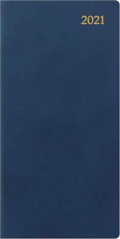 Letts of London® Signature 2025 Weekly/Monthly Planner, 12 Months, January to December, Bonded Leather, Slim Size, 6.625" x 3.25", English, Blue (C38SUBE-25) in Saudi Arabia