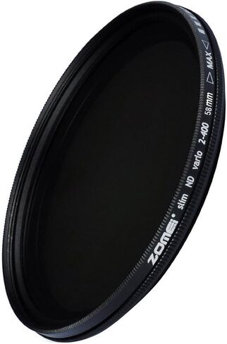 62mm Optical Glass Ultra Slim Fader ND Neutral Density Variable ND2-ND400 Lens Filter in Saudi Arabia