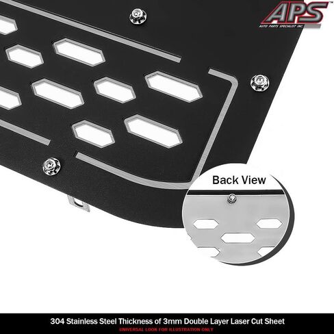 APS Premium Stainless Steel Black Mesh Grille Insert Compatible with Ford F-150 2004-2005 Lower Bumper N19-H15357F in Saudi Arabia