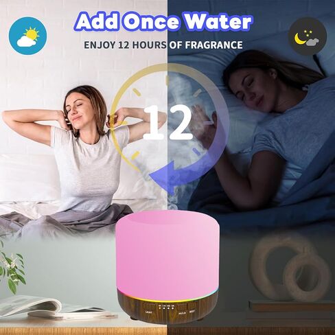 موزع روائح عطرية ملون 200 مل مع وضع رذاذ قابل للتعديل، موزع روائح عطرية مع إيقاف التشغيل التلقائي لغرفة النوم/المكتب/الرحلة in Kuwait