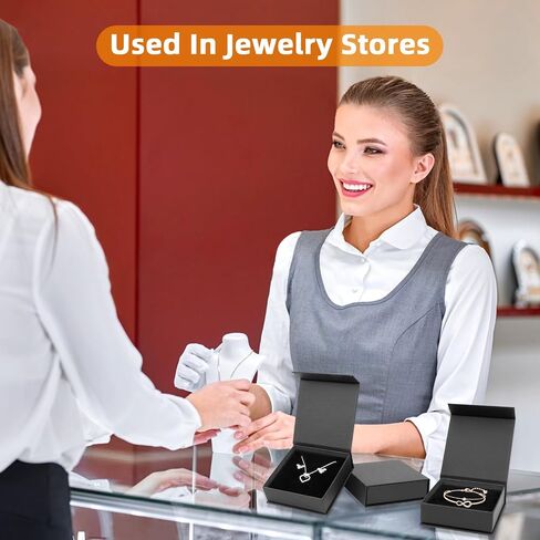 Jewelry Gift Boxes, 5 Pack 3.5×3.5x.1 Inch Necklace Earring Gift Boxes, Small Gift Boxes with Lids for Necklace Ring Earring Display Box (White) in Saudi Arabia