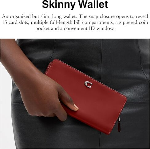 Coach Women's Essential Slim Wallet, Black, One Size in Saudi Arabia