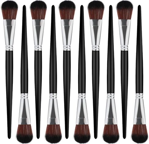 1 Inch Flat Paint Brushes for Acrylic Painting, 6 PCS Art Paint Brushes with Short Wooden Handles, Artist Painting Brushes Oil Paint Brushes for Acrylic Watercolor Oil Detail Painting (Black, Orange) in Saudi Arabia