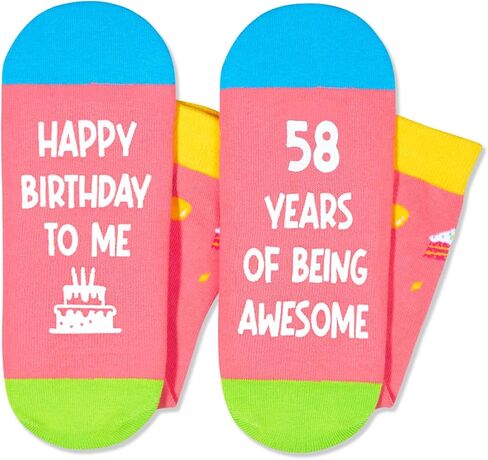 Zmart 55th Birthday Gifts Ideas for Women - Socks for 55 Year Olds, 55th Birthday Gifts for Her Him, Best Gifts for 55 Year Old Woman Man in Saudi Arabia