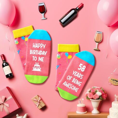 Zmart 55th Birthday Gifts Ideas for Women - Socks for 55 Year Olds, 55th Birthday Gifts for Her Him, Best Gifts for 55 Year Old Woman Man in Saudi Arabia