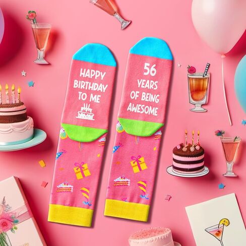 Zmart 55th Birthday Gifts Ideas for Women - Socks for 55 Year Olds, 55th Birthday Gifts for Her Him, Best Gifts for 55 Year Old Woman Man in Saudi Arabia